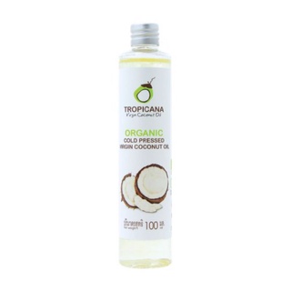 Tropicana coconut oil 100% น้ำมันมะพร้าวสกัดเย็น ออร์แกนิค ทรอปิคานา 100 ml.
