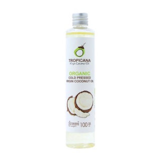 Tropicana coconut oil 100% น้ำมันมะพร้าวสกัดเย็น ออร์แกนิค ทรอปิคานา 100 ml.