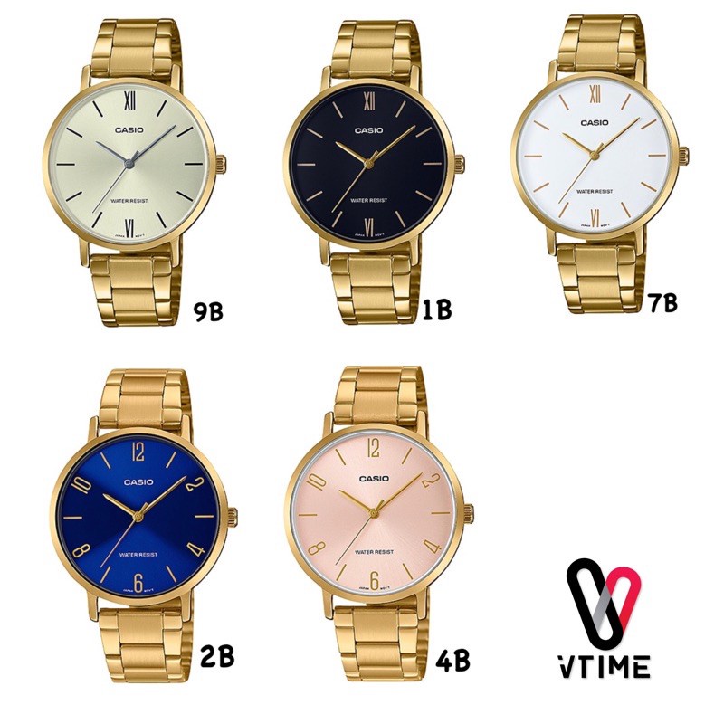 นาฬิกาข้อมือผู้หญิง นาฬิกาแบรนด์เนม นาฬิกาคู่ CASIO STANDARD สำหรับผู้หญิง LTP-VT01G