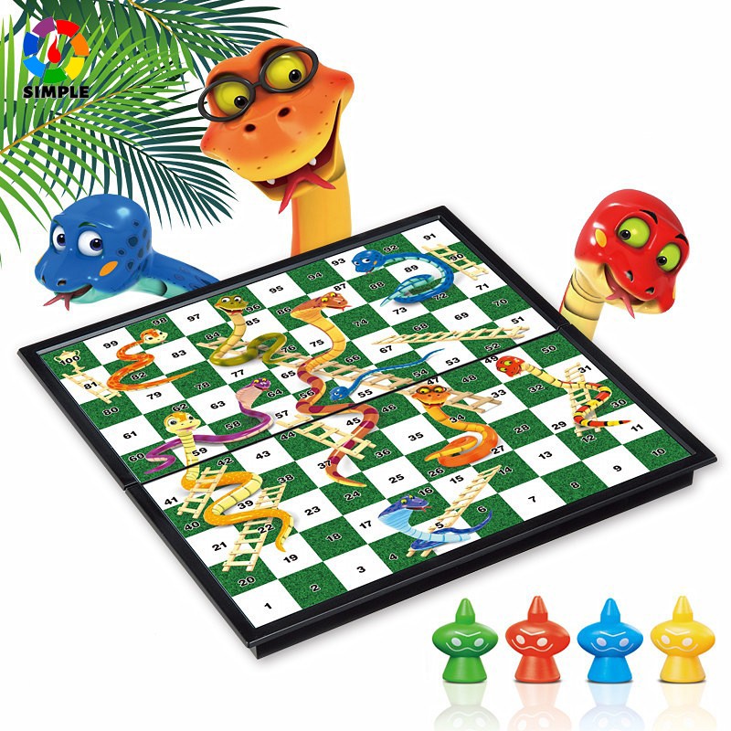 เกมบันไดงู กระดานแม่เหล็ก Snake & Ladder Educational Kids Children Toys
