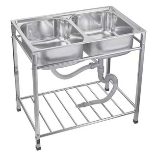 Sink stand FREESTANDING SINK 2BTECNOSTAR TT 8248 S STAINLESS STEEL Sink device Kitchen equipment อ่างล้างจานขาตั้ง ซิงค์