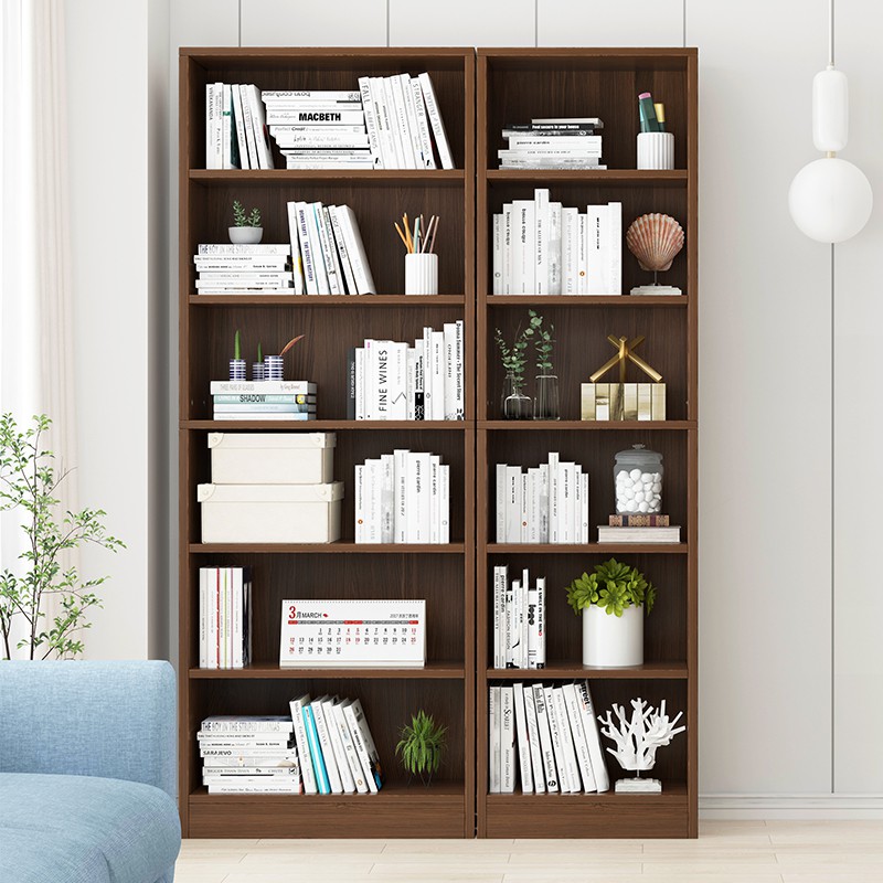 6 cubi SIMPDIY Bookshelf Floor Modern Small Robusto Scaffali di stoccaggio Filo Nero 