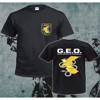 เสื้อคนอ้วน - มงคล /ใหม่แรงบันดาลใจสเปนตํารวจพิเศษกองกําลังพิเศษ Geo เสื้อยืดสําหรับผู้ชาย / เสื้อย