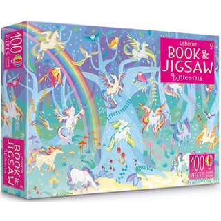 🔥ใช้โค้ด MSAYSRA7 ลดทันที 120 บาท🔥 BOOK &amp; JIGSAW : UNICORNS จิ๊กซอว์ 100 ชิ้น