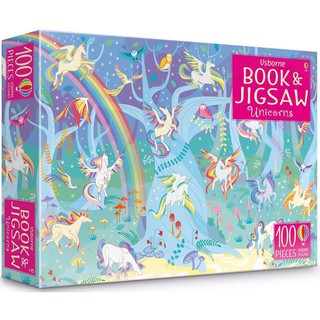 🔥ใช้โค้ด MSAYSRA7 ลดทันที 120 บาท🔥 BOOK &amp; JIGSAW : UNICORNS จิ๊กซอว์ 100 ชิ้น