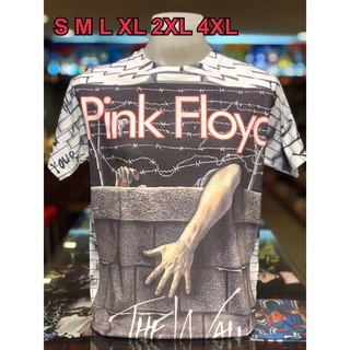 เสื้อวง Pink Floyd OVP (โอเวอร์ปริ้นท์) แขนสั้น ผ้าคอตตอนผสมโพลี พิมลายทั้งตัว