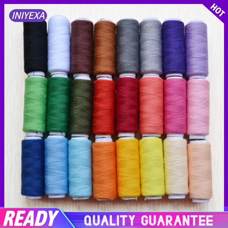 ชุดด้ายเย็บผ้า 24 สี 200 หลา ทําจากโพลีเอสเตอร์