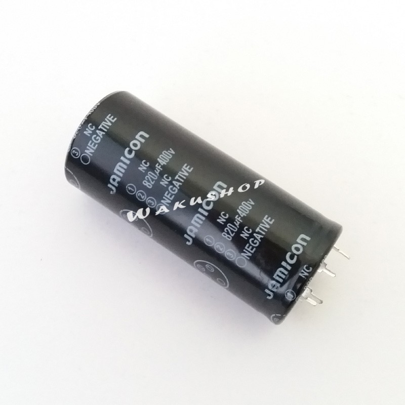 Capacitor 820uF 400V Jamicon คาปาซิเตอร์ ขนาด35x80mm.(ขา4pinระยะระหว่าง