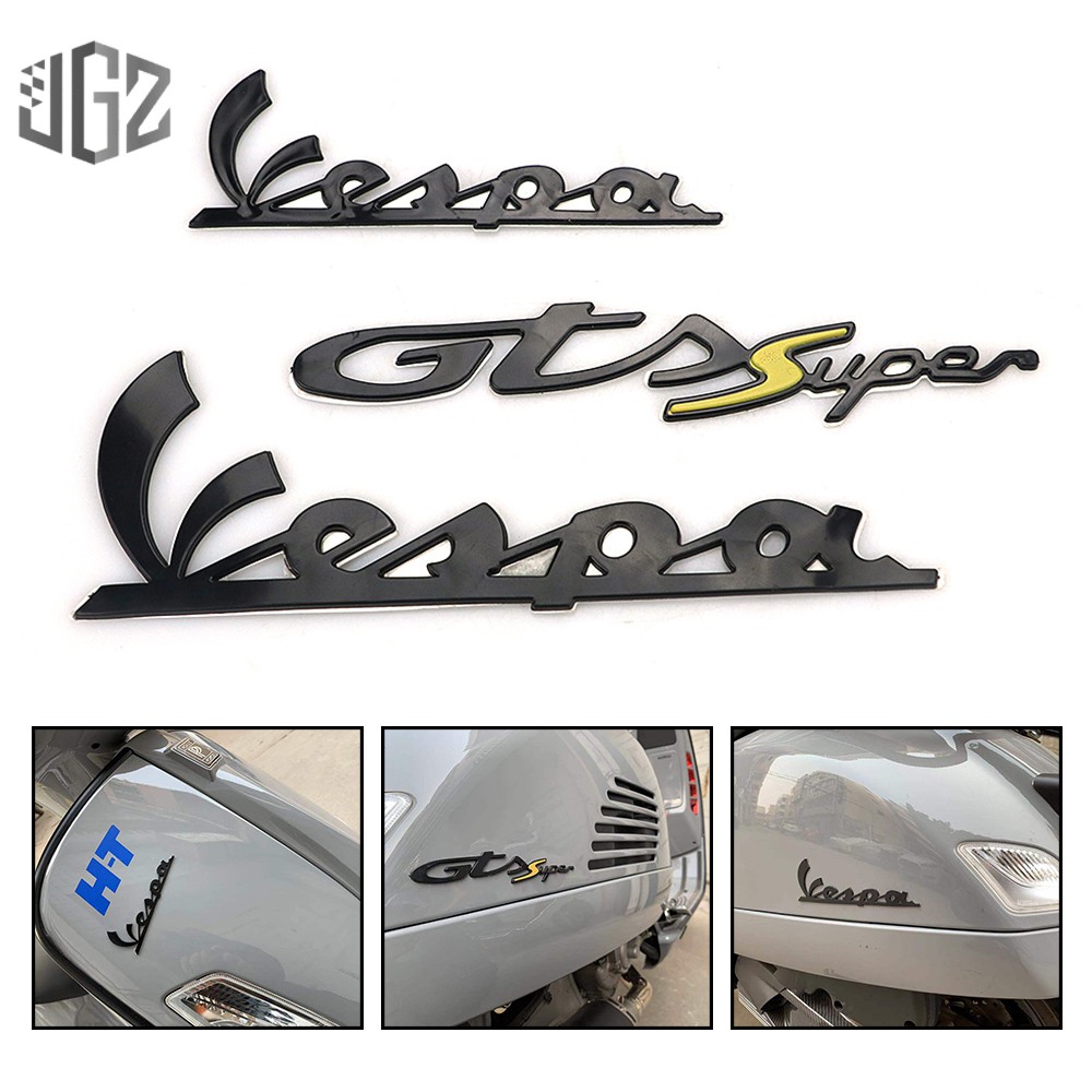 พร้อมส่งโลโก้เวสป้า สติกเกอร์ปั๊มนูน for Vespa 3 PCS Motorcycle Stickers Decals Motor 3M Stickers Universal for VESPA Gts 250 300 Sprumavera 150 Lx 125 S125 SPRINT PRIMAVERA 150