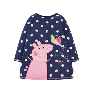 Peppa Pig  [ลิขสิทธิ์แท้] Blue Dress เดรสเด็กผู้หญิง สีน้ำเงิน Mothercare