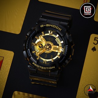 【พร้อมส่ง】Casio G-shock GA-110GB-1A นาฬิกาข้อมือควอทซ์ อิเล็กทรอนิกส์ สีทอง สีดํา สําหรับผู้ชาย