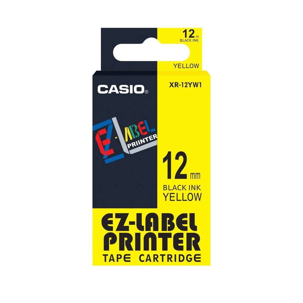 Casio Calculator เทปสติ๊กเกอร์   คาสิโอ รุ่น  XR-12YW แบบสีเหลือง ราคา ถูกที่สุด ดีลบีเคเค รูปภาพหลัก