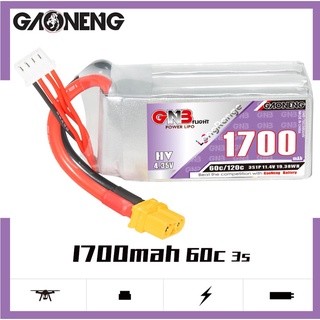 [แบตเตอรี่] GNB 3s 1700mah 60/120c HV XT60 Lipo Battery แบตเตอร์รี่ RC รถ เรือ เครื่องบิน โดรน