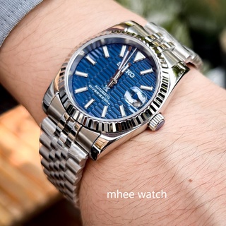 Seiko Mod Blue Dial Datejust Case with Jubilee Bracelet 39mm