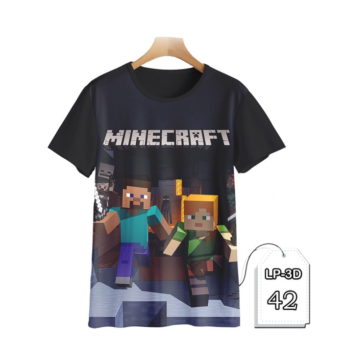 Minecraft Kids T-Shirt 3D Game Printing Shirt LP3D-42 - S=(1 - 2 ปี)