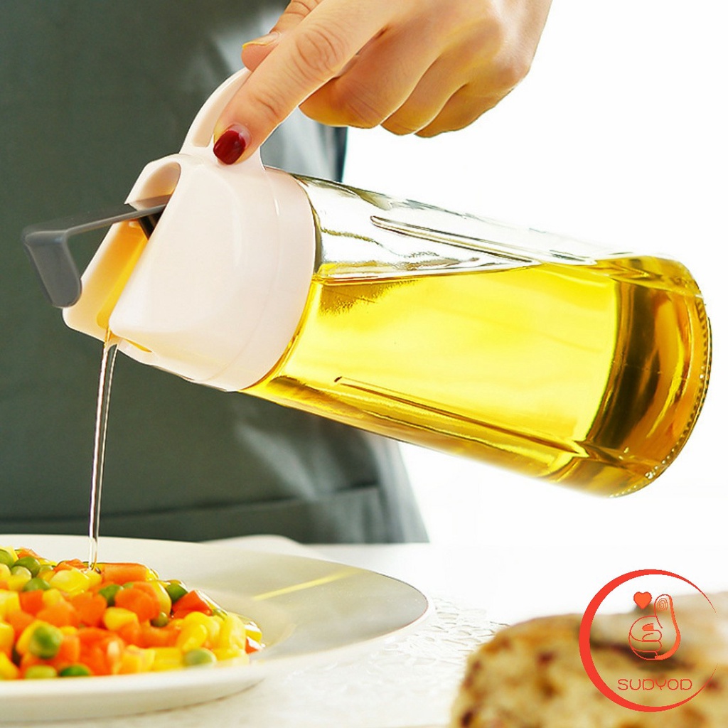 ขวดเก็บน้ำมันพืช "ทรงกระบอก" ที่เทน้ำมันสะดวก และ ป้องกันแมลงได้ Condiment bottles