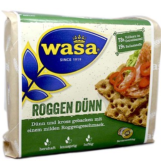 ✨นาทีทอง✨ Wasa Crisp Bread Roggen Dunn ขนมปังกรอบ วาซา 275g  คุณภาพระดับพรีเมี่ยม