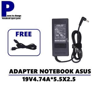 ADAPTER NOTEBOOK ASUS 19V4.74A*5.5X2.5 / สายชาร์จโน๊ตบุ๊ค เอซุส + แถมสายไฟ