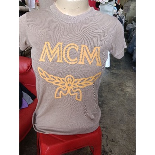 เสื้อยืดรัดรุปผ้าร่องสุดฮิตลายmcm