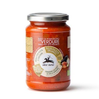 อัลเซ่เนโร่ ซอสพาสต้ามะเขือเทศรสผักออร์แกนิค 350 กรัม - Organic Tomato Sauce with Vegetables 350g Alce Nero Pasta Sauce