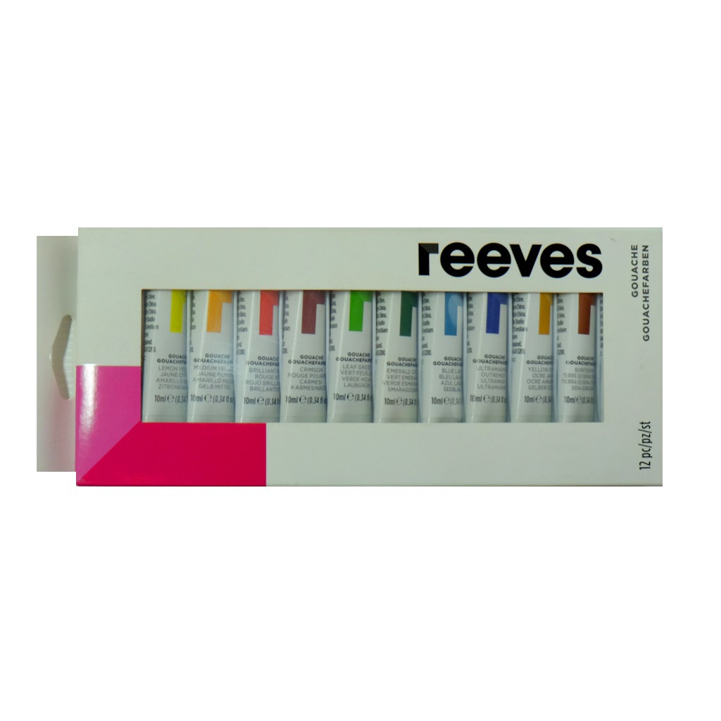 สีโปสเตอร์ชุด 12/18 สี 10ml ตรา Reeves Gouache Colours Set