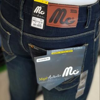 กางเกงยีนส์ทรงกระบอกเล็ก ผ้ายืดมิดไนท์ Migal Jeans MG112/5