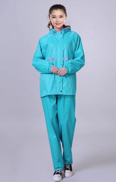 Alitech ชุดกันฝน มีแถบสะท้อนแสง หมวกติดเสื้อ Waterproof Rain Suit thumbnail 7
