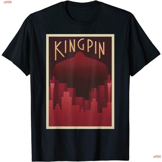 เสื้อยืดสีขาวz006 Marvel Kingpin Deco Style Hells Kitchen Silhouette T-Shirt เสื้อยืดพิมลาย เสื้อยืดชาย เสื่อยืดผู้หญิง