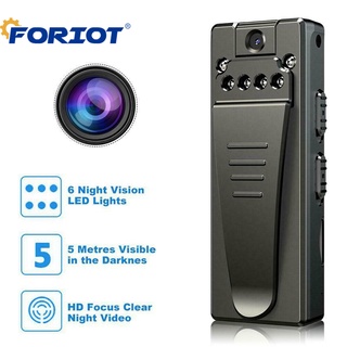 Foriot 1080P กล้องตํารวจไร้สาย ขนาดเล็ก มองเห็นที่มืด จับการเคลื่อนไหว