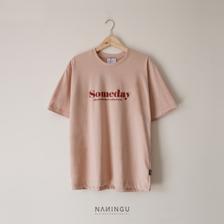 เสื้อยืดสีขาวเสื้อยืดSomeday T shirts cotton comb by naningu