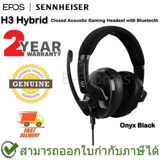 EPOS (Sennheiser) H3 Hybrid Closed Acoustic Gaming Headset with Bluetooth® สีดำ ของแท้ ประกันศูนย์ 2ปี [ Onyx Black ]