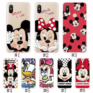 เคสโทรศัพท์ซิลิโคนพิมพ์ลาย mickey minnie น่ารักสําหรับ xiaomi mi 6 a 1 a 2 lite a 2lite f 1 tpu