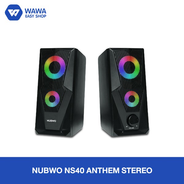 Nubwo Computer Speaker NS40 ลำโพงตั้งโต๊ะ ออกแบบมาเพื่อคอเกมส์พร้อมไฟ LED Muti-Color