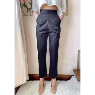 New working pants ✨กางเกงขายาวเอวชั้น กระบอกเล็กใส่ทำงาน ดีเทลขอบชั้น ผ้าดีมาก