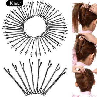 ※50 ชิ้นโบรชัวร์คลิปบ๊อบบี้ Salon Pins Grips Hairpins Barrette Black