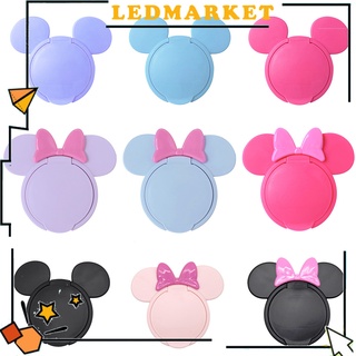 Ledmarket แบบพกพา นํากลับมาใช้ใหม่ได้ การ์ตูนมิกกี้ รูปร่าง เด็ก ผ้าเช็ดทําความสะอาดเปียก ทิชชู่ ปิดผนึก ฝาปิด