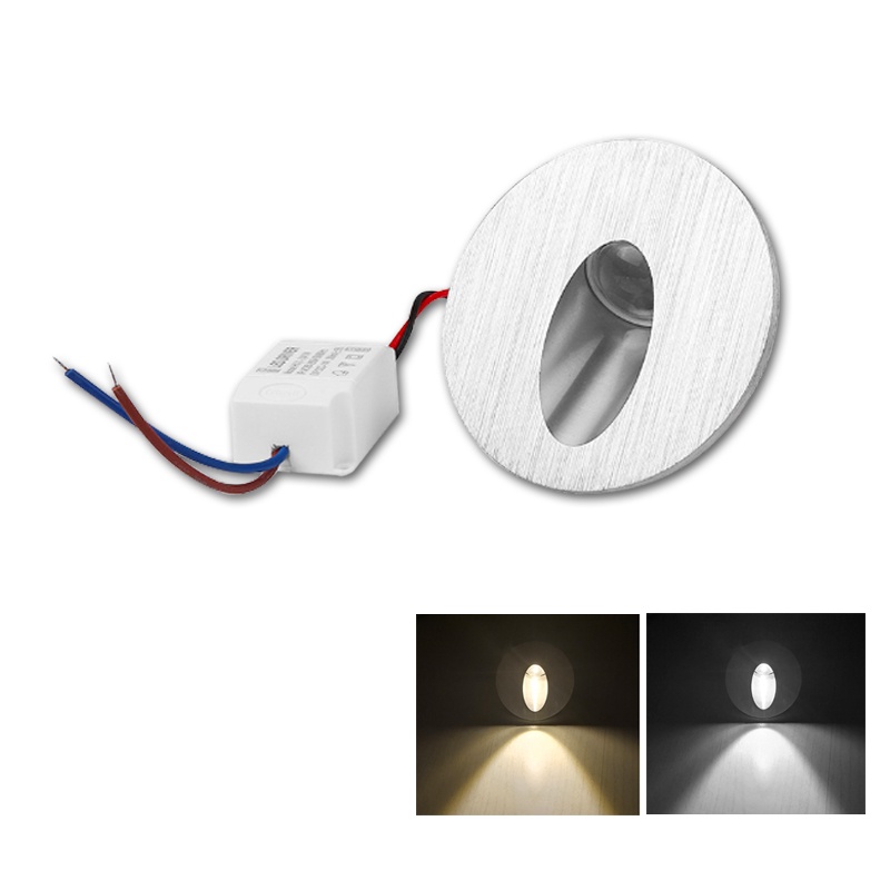 โคมไฟ LED บันไดอลูมิเนียมสี่เหลี่ยม 1W 3W Step Pathway ผนัง มุม AC220V-240V