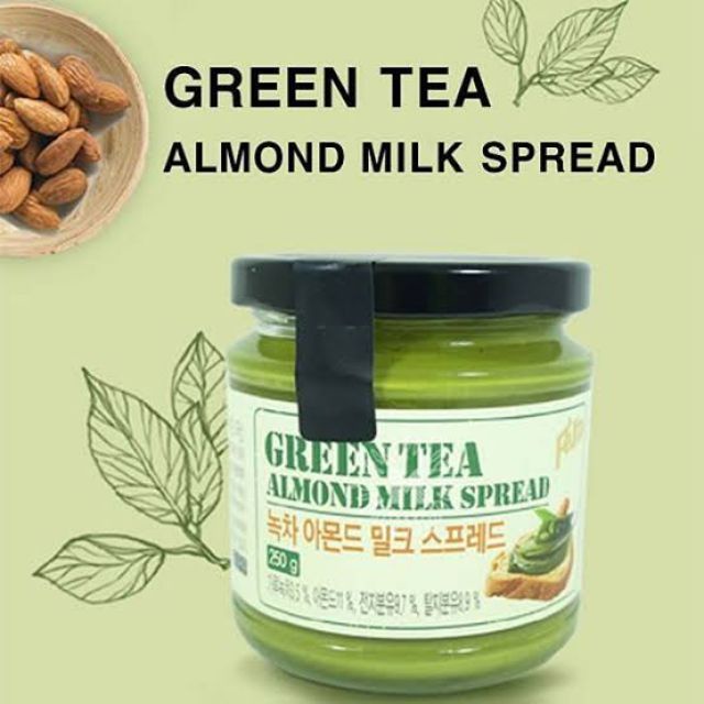 พร้อมส่ง！！ แยมชาเขียวผสมอัลมอนด์ Feliz ชาเขียวนำเข้าจากประเทศเกาหลี green tea almond milk spread