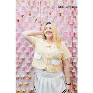 🔥Plussize🔥เสื้อคนอ้วน🔥 อก (Bust)  : 44-50” (หน้าผ้า50)