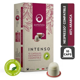 Punto Italia Espresso กาแฟแคปซูล INTENSO อาราบิก้า 60% สำหรับเครื่อง Nespresso® (10 แคปซูล)