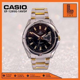 นาฬิกาข้อมือ Casio รุ่น EF-129SG-1AVDF  Edifice นาฬิกาข้อมือชาย - black gold