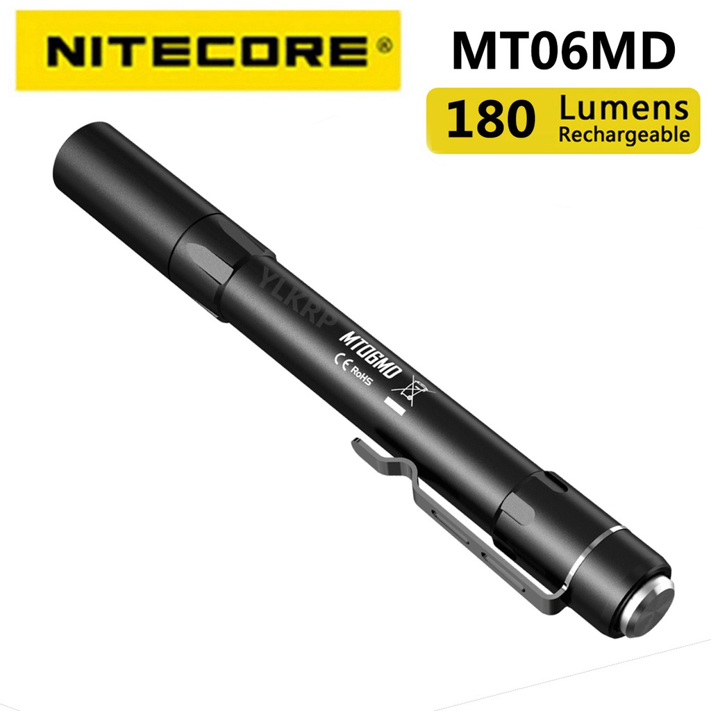 Nitecore MT06MD 180Lumen ไฟฉาย LED ไฟฉายทางการแพทย์ เกียร์ปากกา EDC สูง