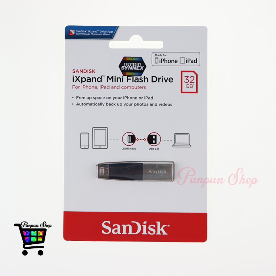 SanDisk รุ่น iXpand Mini Flash Drive 32 GB สำหรับเก็บข้อมูล iPhone และ iPad (SDIX40N-32G-GN6NN)