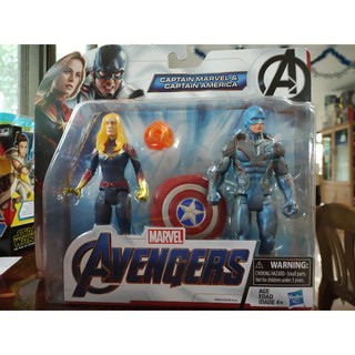 Avengers Marvel Endgame Captain America &amp; Captain Marvel 2 Pack Characters from Marvel Cinematic Universe