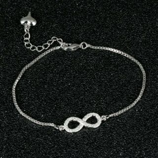 📿สร้อยข้อมือสแตนเลส∞อินฟินิตี้ประดับ cz / พร้อมส่ง / Stainless Steel∞Bracelet