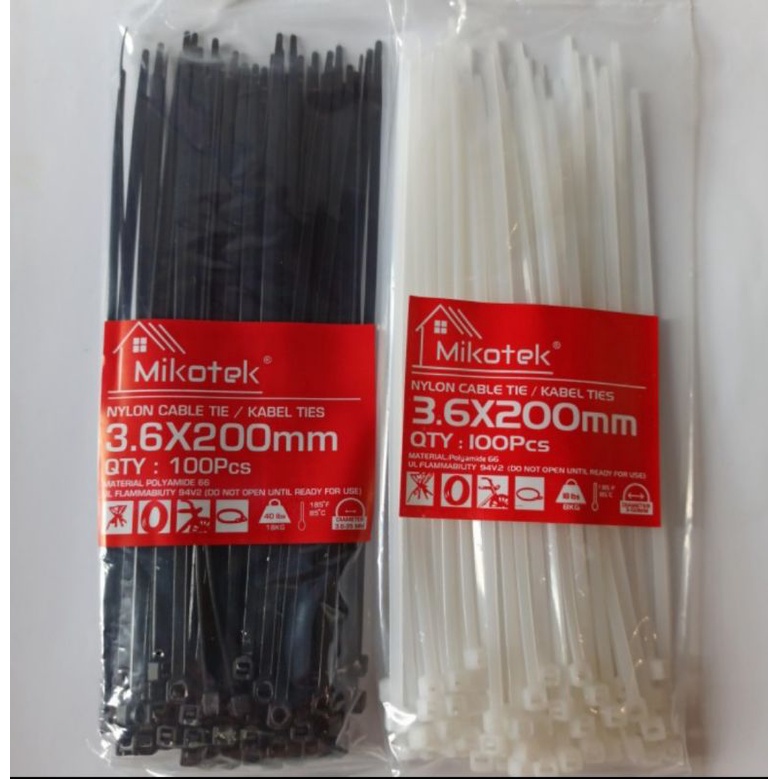 Nylon Cable Tie Cable Tie Cable Tie ขนาด 3.6 x 200mm