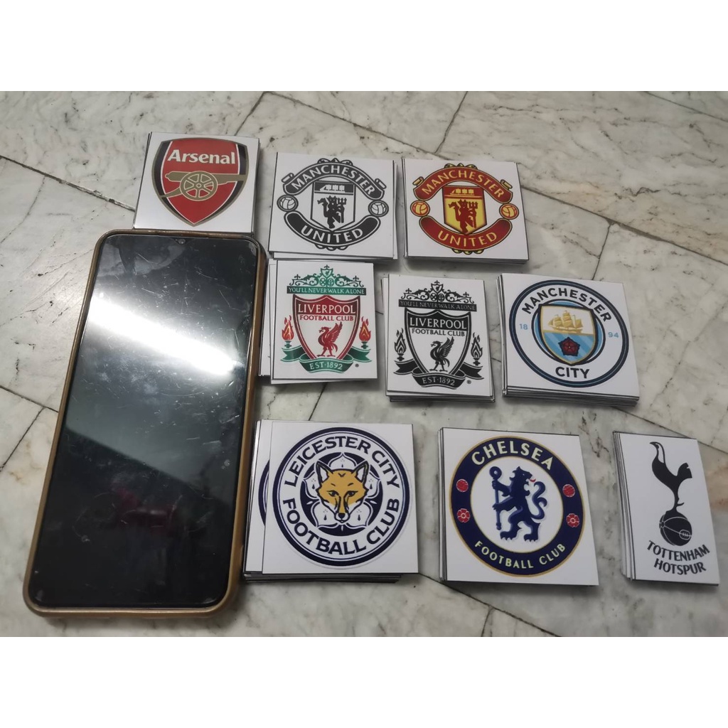 สติกเกอร์​ทีมฟุตบอลลิเวอร์พลู-แมนยู-แมนซิตี้-อาร์เซน่อล​-สเปอร์-เชลซี-เลสเคอร์ติดเคสโทรศัพท์​
