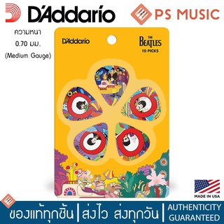 DADDARIO® ปิ๊กกีตาร์ รุ่น The Beatles Yellow Submarine 50TH Anniversary รหัส 1CWH4-10B7 ความหนา .70 มม.