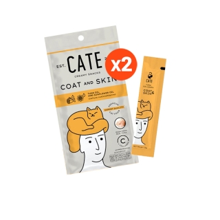 เคท™ ขนมแมวเลีย คอลลาเจน รสปลาทูน่า 8 ซอง จำนวน 2 แพ็ค CATE Creamy Snack Collagen