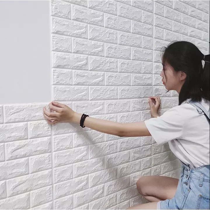 ข้อเสนอพิเศษ วอลเปเปอร์ ติดผนัง 3D ชนิดโฟม พื้นผิวลายอิฐ  คิตตี้ สำหรับเด็ก ราคาถูก คิปตปตี้ สติ๊กเกอร์ติดผนังสำหรับเด็ก รคปาถูก